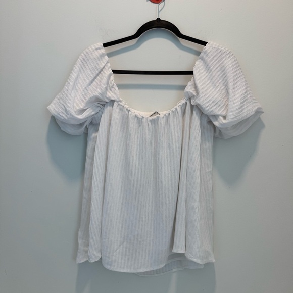 Club Monaco Malaina Off Shoulder Puffed Sleeve Top size 6 - Picture 5 of 16